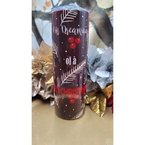 Horror Christmas Tumbler 20 Oz Insulated Reindeer Santa Slashers Travel Cup